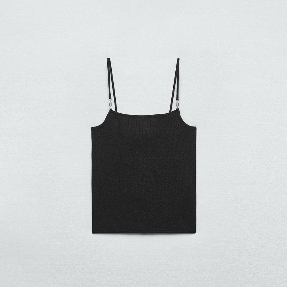Zara Knit Top with Metallic Thread